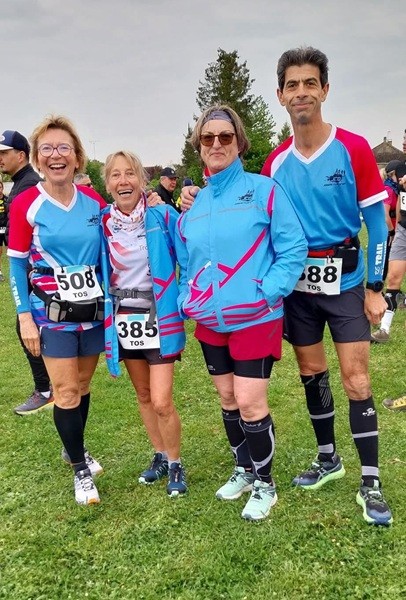 Carlos, Marie-Line, Martine et Isabel au trail de Montaigu