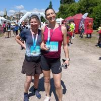 Rachel et Emmanuelle au marathon d'Auxerre