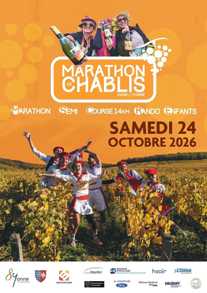 Affiche marathon chablis 2026